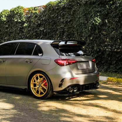 RS11.065 - Heckseitensplitter passend für Mercedes A45 S Aero Pack W177 / W177 Facelift 2019+ Hochglanz Schwarz