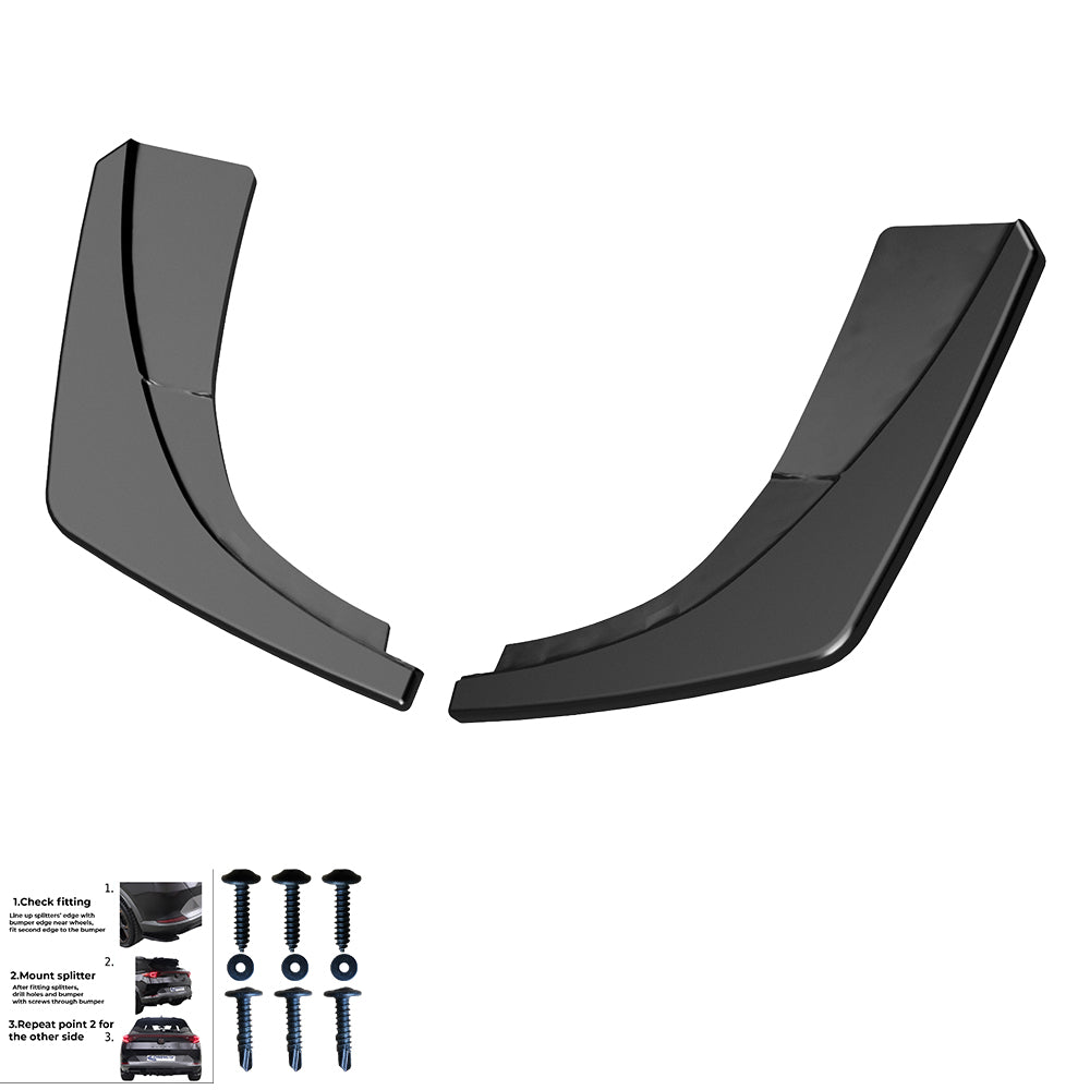 Heckseitendiffusor Splitter passend für OPEL Astra L 2020+ Hochglanz Schwarz