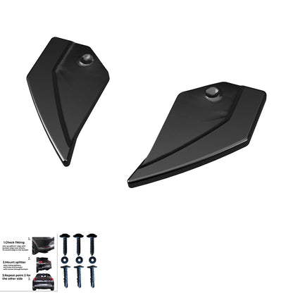 RS11.010 - Heckseitliche Diffusor Splitter passend für SEAT Leon FR MK3 2012-2016 Hochglanz Schwarz