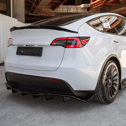 Heckmitte-Splitter passend für TESLA Model Y 2020-2025 Hochglanz Schwarz