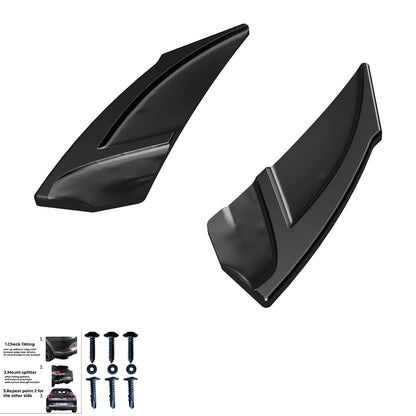 RS11.008 - Heckseitliche Diffusor Splitter passend für VW Golf MK 7 R 2013-2016 Hochglanz Schwarz