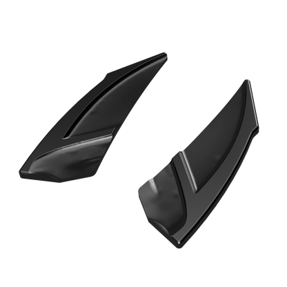RS11.008 - Heckseitliche Diffusor Splitter passend für VW Golf MK 7 R 2013-2016 Hochglanz Schwarz