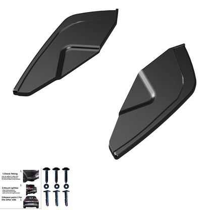 Heckstoßstange Diffusor Splitter passend für VW Golf Mk8 GTI 2020+ Hochglanz Schwarz