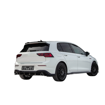 Heckstoßstange Diffusor Splitter passend für VW Golf Mk8 GTI 2020+ Hochglanz Schwarz
