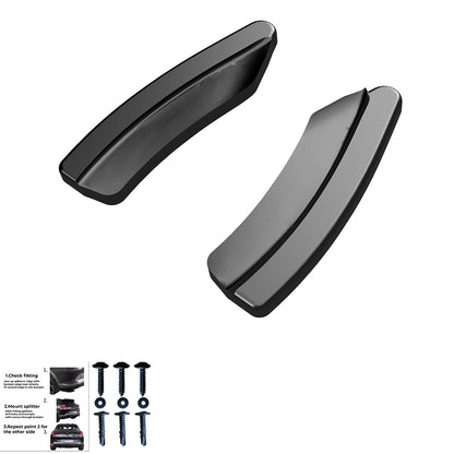 RS11.009 - Heckseitliche Diffusor Splitter passend für VW Golf MK 7.5 R 2017-2020 Hochglanz Schwarz