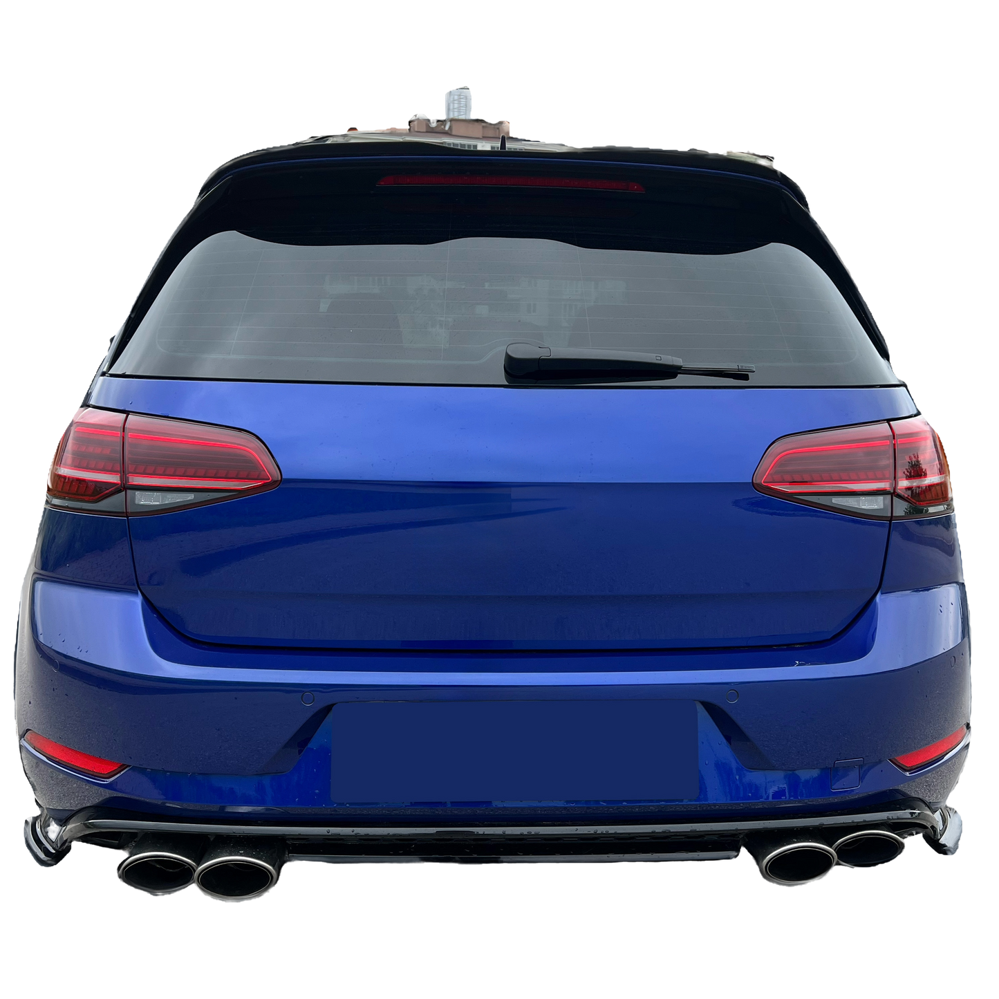 RS11.009 - Heckseitliche Diffusor Splitter passend für VW Golf MK 7.5 R 2017-2020 Hochglanz Schwarz