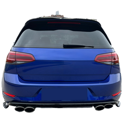 RS11.009 - Heckseitliche Diffusor Splitter passend für VW Golf MK 7.5 R 2017-2020 Hochglanz Schwarz