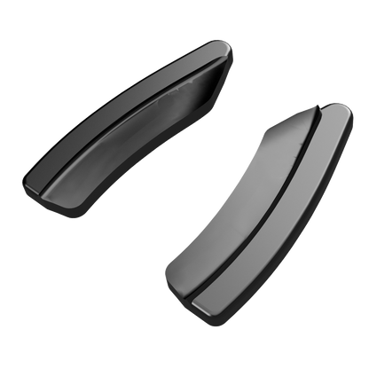 RS11.009 - Heckseitliche Diffusor Splitter passend für VW Golf MK 7.5 R 2017-2020 Hochglanz Schwarz