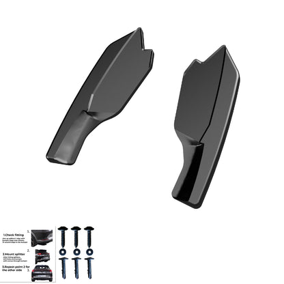 Heckseitensplitter Diffusoren passend für VW Golf R Mk8 2020+ Hochglanz Schwarz
