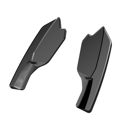 Heckseitensplitter Diffusoren passend für VW Golf R Mk8 2020+ Hochglanz Schwarz