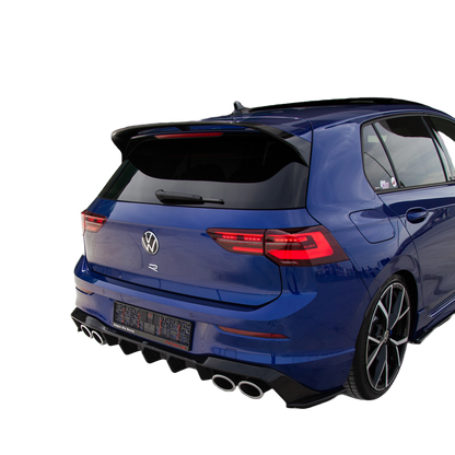 Heckseitensplitter Diffusoren passend für VW Golf R Mk8 2020+ Hochglanz Schwarz