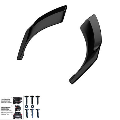Heckseitensplitter Diffusoren passend für VW Tiguan R-Line Mk2 Facelift 2020-2024 Hochglanz Schwarz