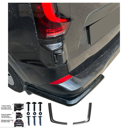 Hecksplitter passend für VW Transporter T7 LWB 2024+ / FORD Transit Custom Mk2 LWB 2023+ Hochglanz Schwarz