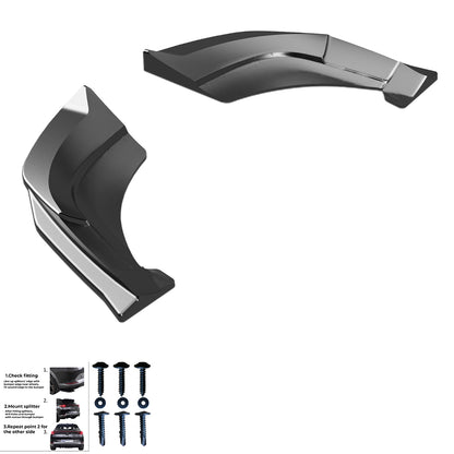 Heckseitensplitter passend für VW Volkswagen Tiguan Standard/R-Line Mk3 2024+ Hochglanz Schwarz