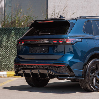 Heckseitensplitter passend für VW Volkswagen Tiguan Standard/R-Line Mk3 2024+ Hochglanz Schwarz