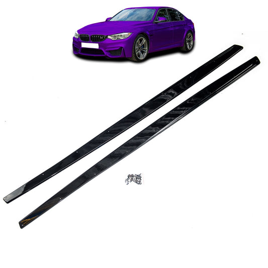 Hochglanz Schwarz Seitenschweller Erweiterungen passend für BMW M3 F80 M4 F82 F83 2011-2018