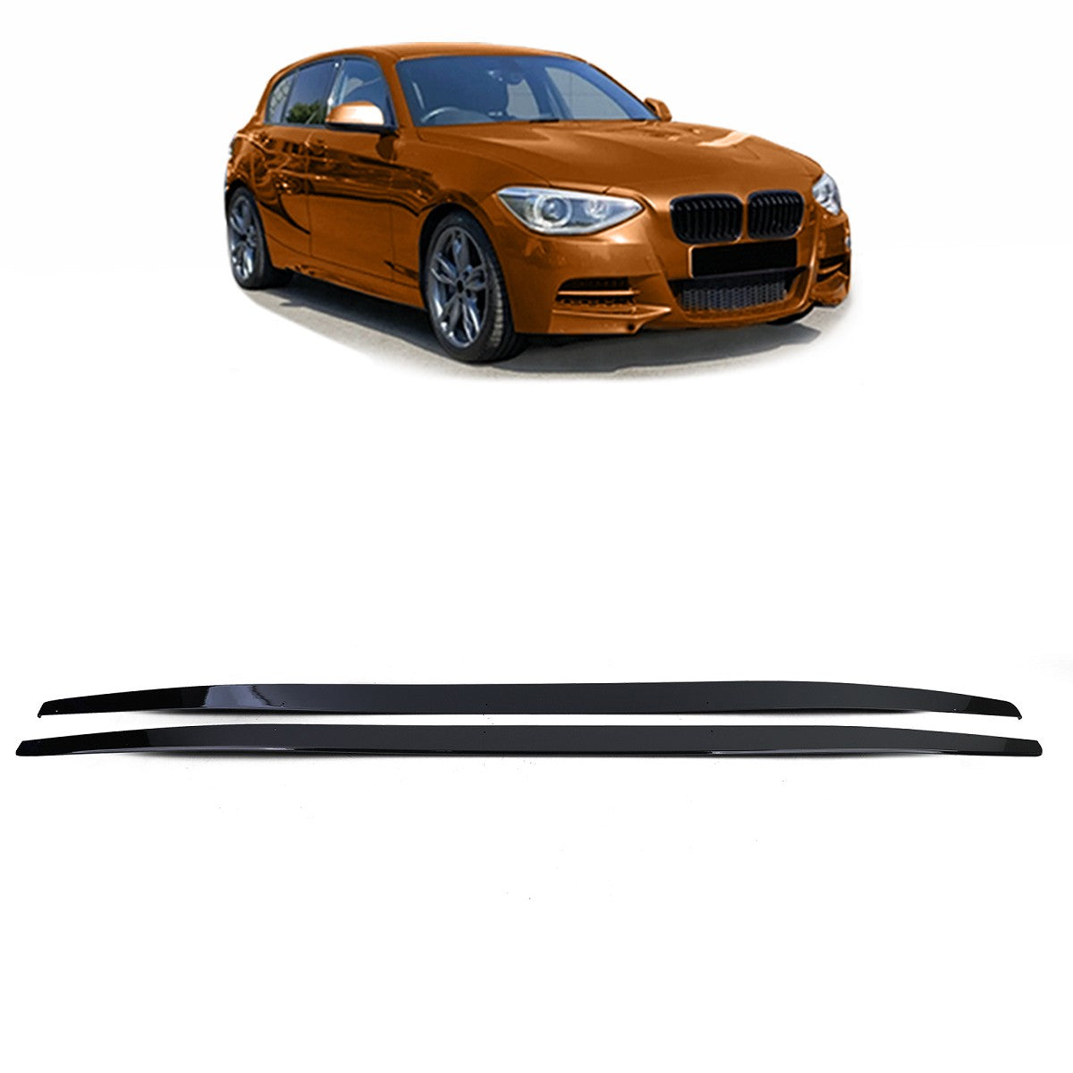 Seitenschweller Set Hochglanz Schwarz passend für BMW 1er F20 F21 2011-2019