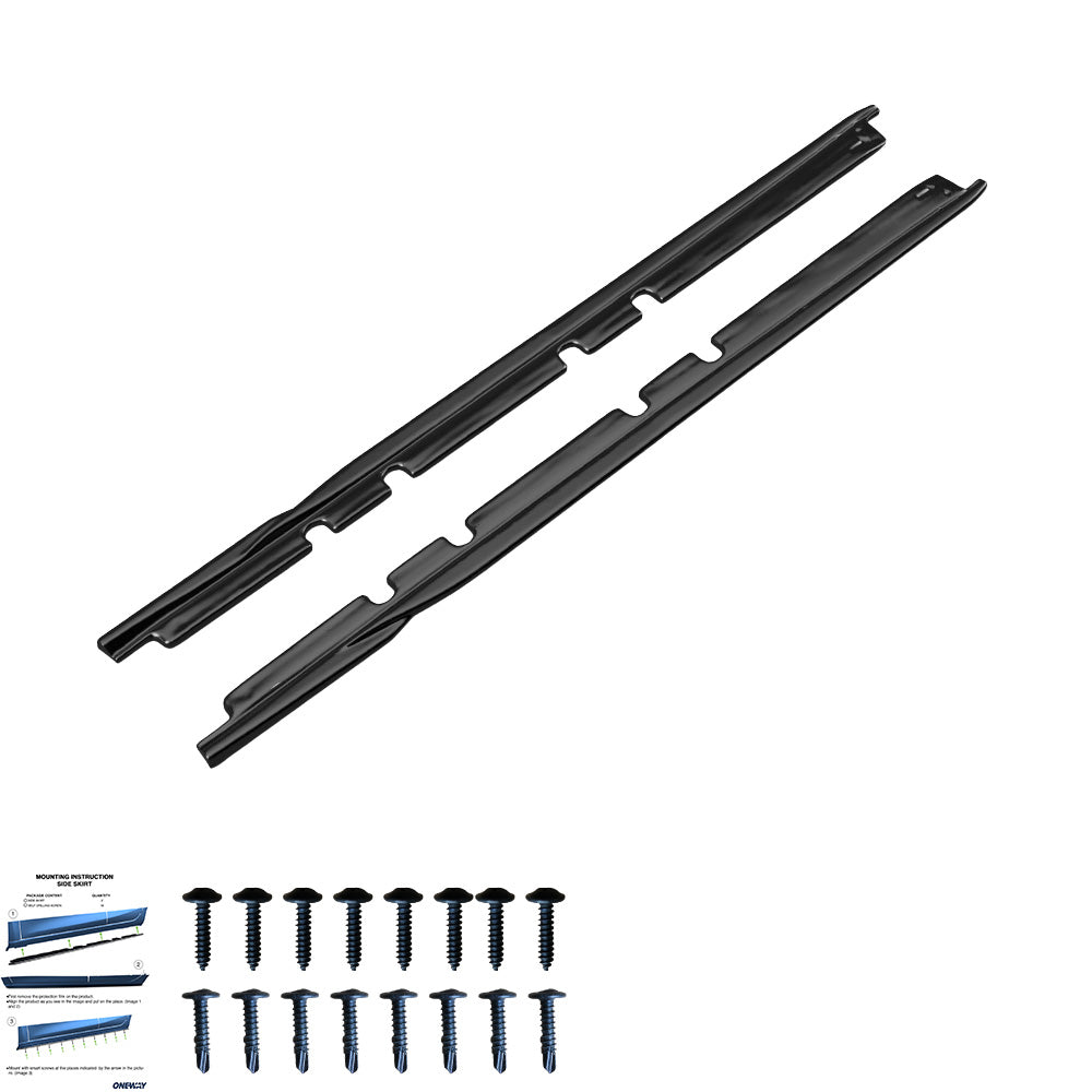 Seitenschweller passend für Universal 208 Cm Hochglanz Schwarz