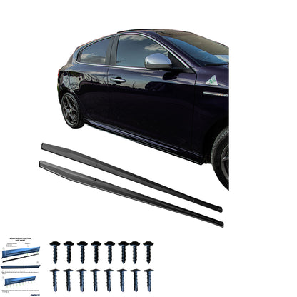 Seitenschweller passend für ALFA ROMEO Giulietta Sport 2010-2020 Hochglanz Schwarz
