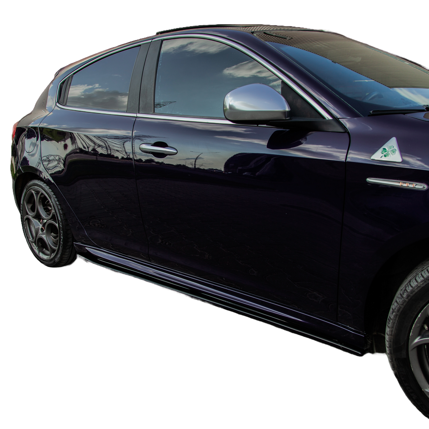 Seitenschweller passend für ALFA ROMEO Giulietta Sport 2010-2020 Hochglanz Schwarz
