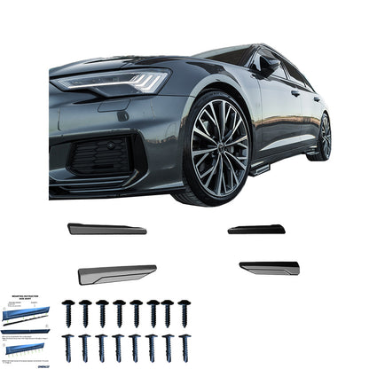 Seitenschweller passend für Audi S6 / A6 S-Line C8 (Limousine-Avant) 2019+ Hochglanz Schwarz