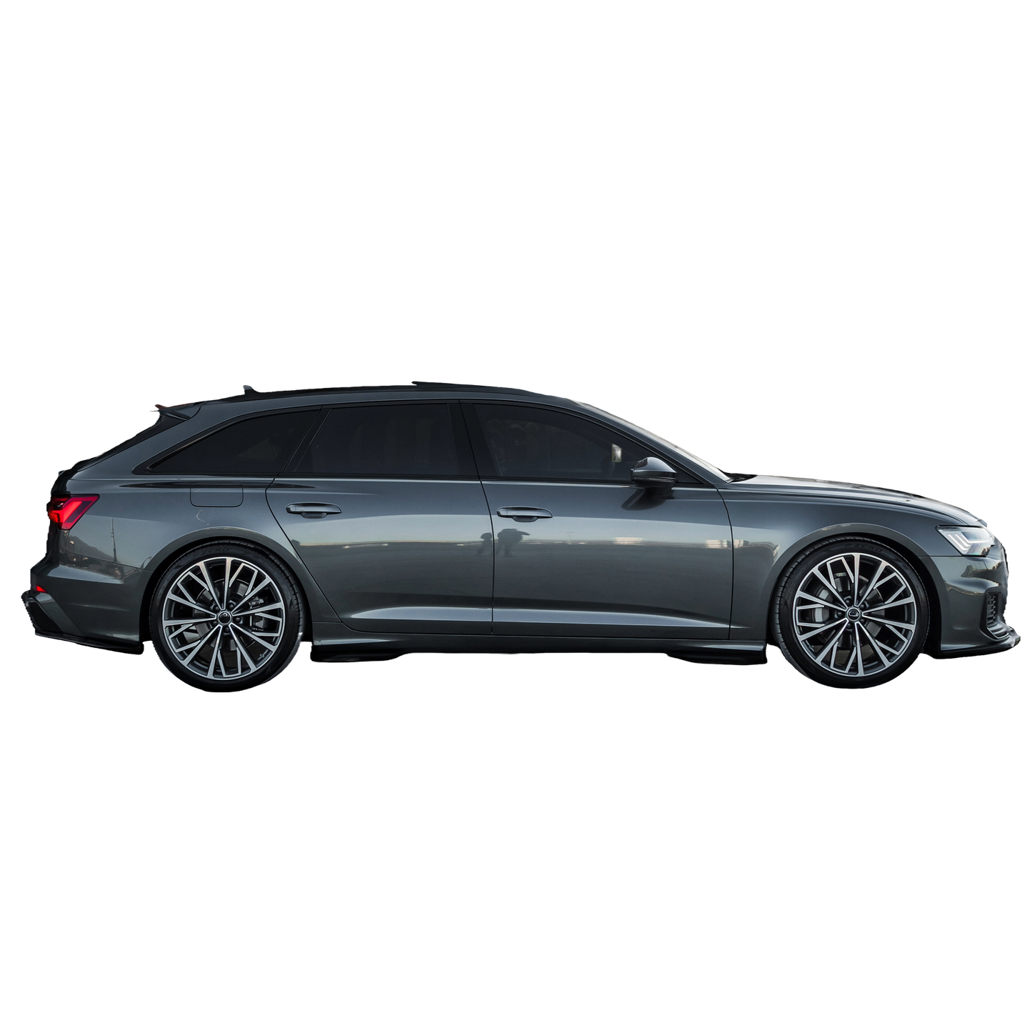 Seitenschweller passend für Audi S6 / A6 S-Line C8 (Limousine-Avant) 2019+ Hochglanz Schwarz