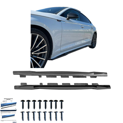 Seitenschweller Hochglanz Schwarz passend für Audi A5 S-Line / S5 Sportback F5 Facelift 2019-2024