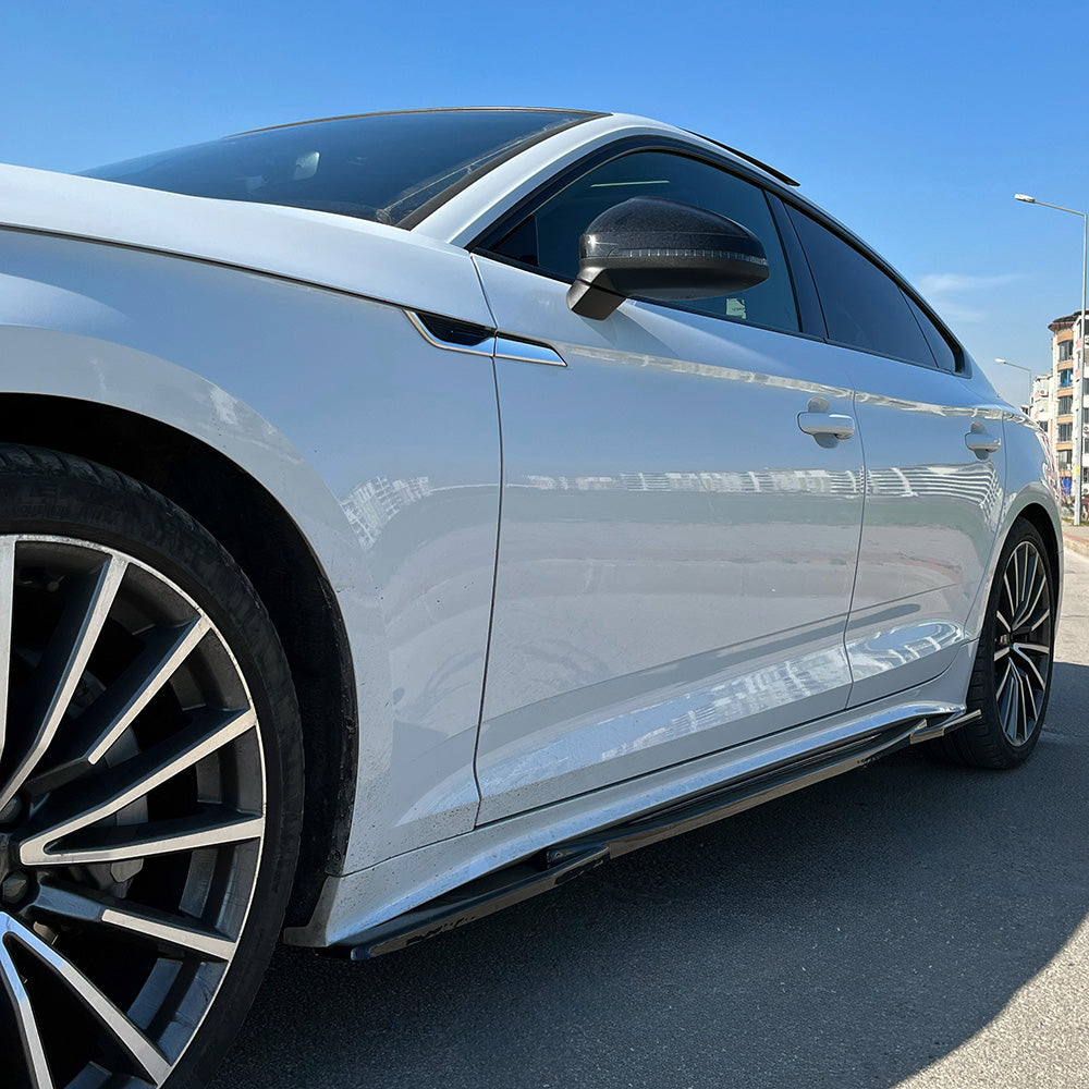 Seitenschweller Hochglanz Schwarz passend für Audi A5 S-Line / S5 Sportback F5 Facelift 2019-2024