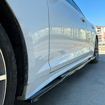 Seitenschweller Hochglanz Schwarz passend für Audi A5 S-Line / S5 Sportback F5 Facelift 2019-2024