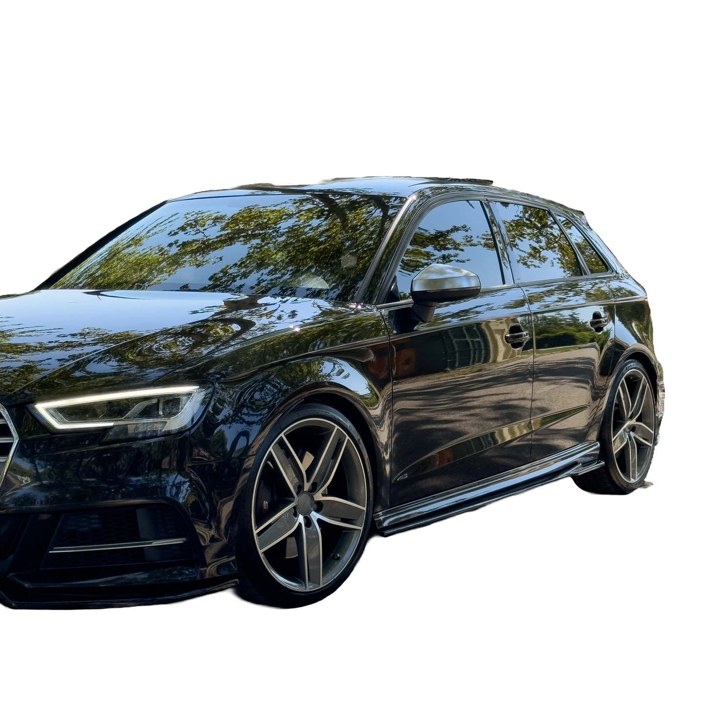 Seitenschweller passend für AUDI S3 8V / 8V Facelift 2013-2019 Hochglanz Schwarz