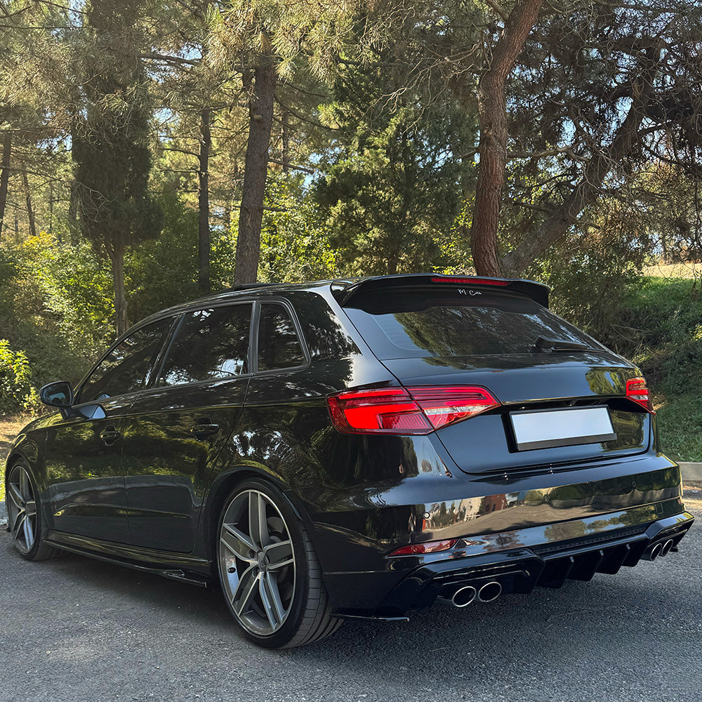 Seitenschweller passend für AUDI S3 8V / 8V Facelift 2013-2019 Hochglanz Schwarz