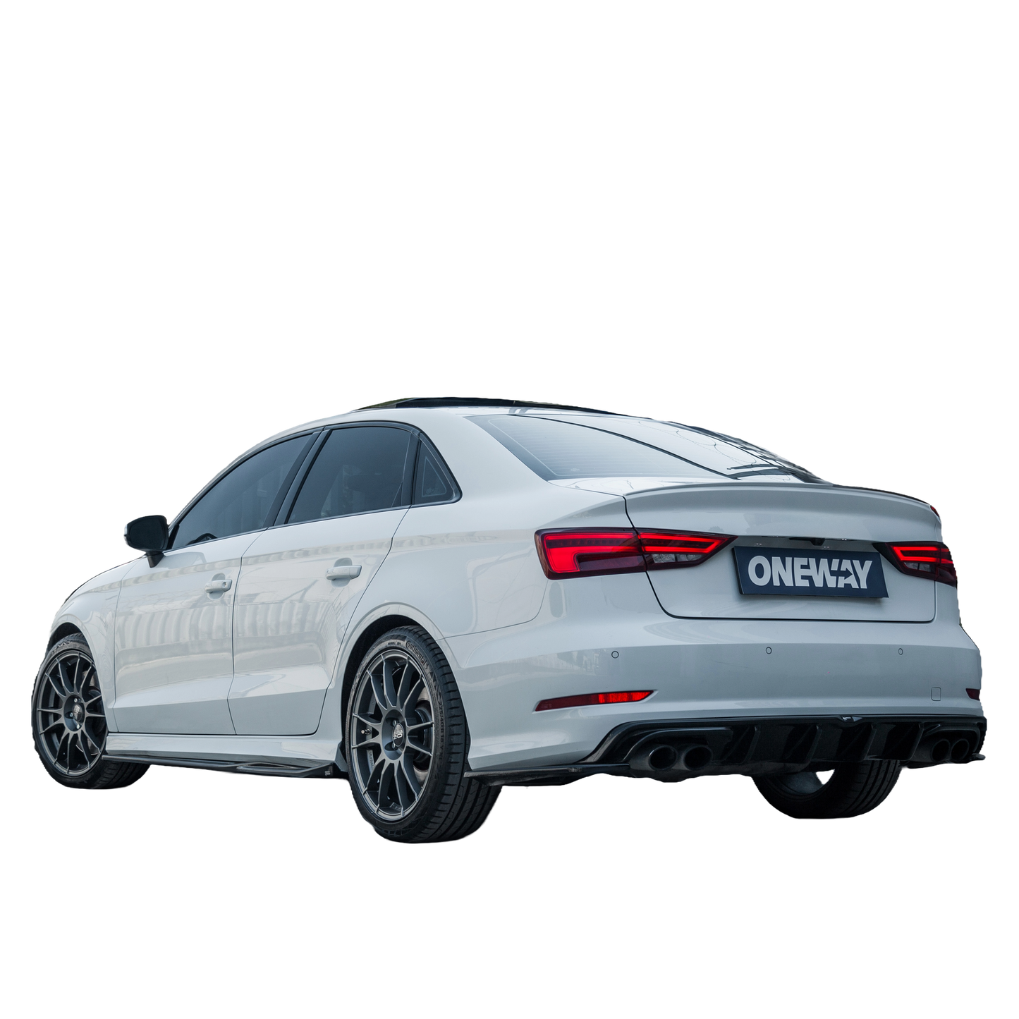 Seitenschweller passend für AUDI S3 8V / 8V Facelift Limousine-Cabrio 2013-2020 Hochglanz Schwarz