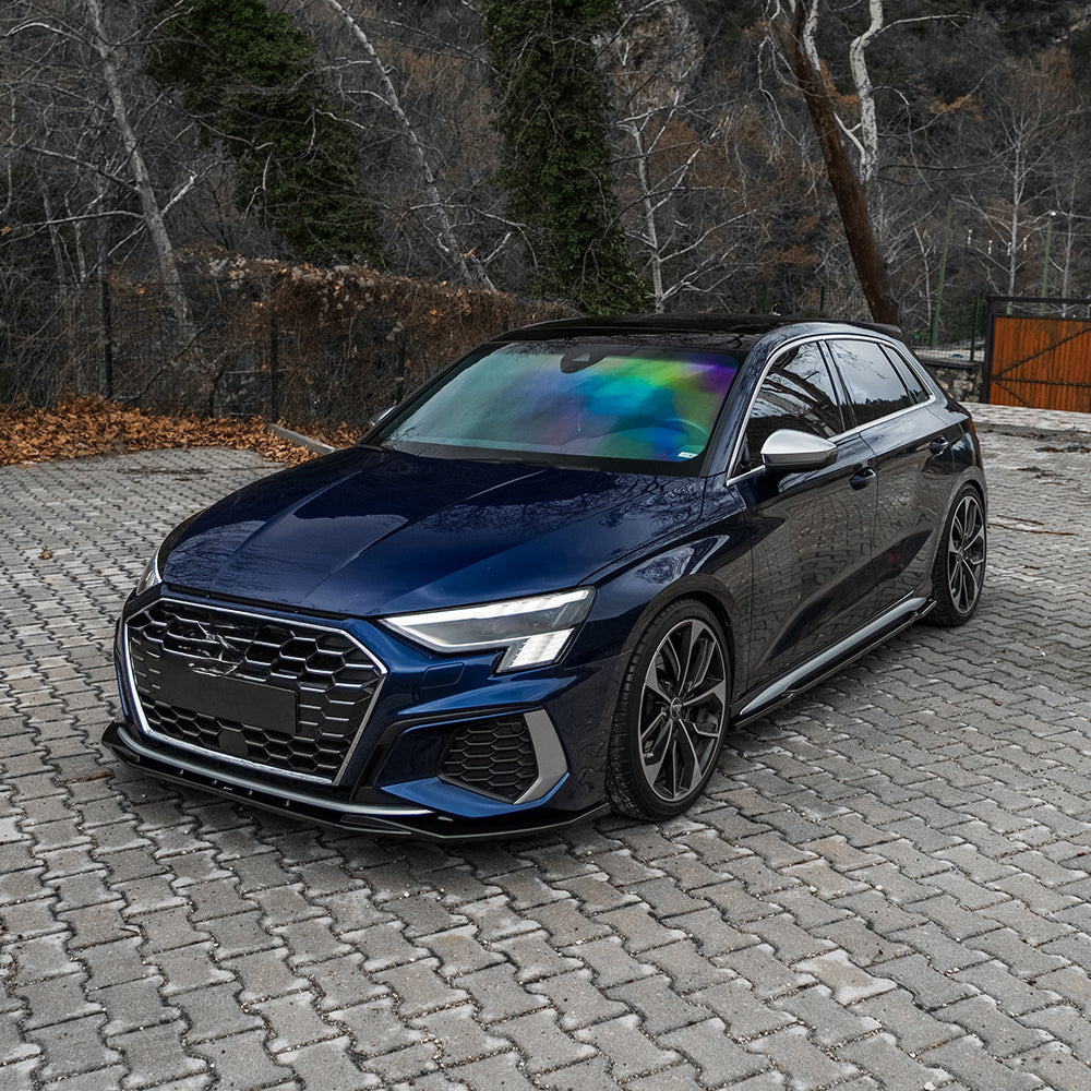 SS10.058 - Seitenschweller passend für Audi S3 / A3 S-Line 8Y (Limousine/Sportback) 2020-2024 Hochglanz Schwarz