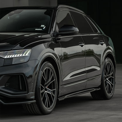 Seitenschweller passend für Audi SQ8 / Q8 S-Line 2018+ Hochglanz Schwarz