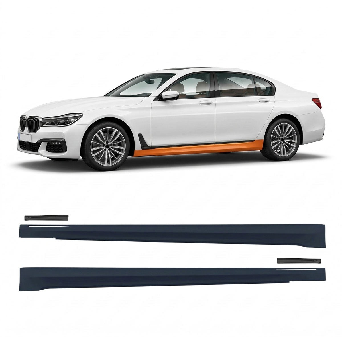 Seitenschweller Lang mit Ambientebeleuchtung passend für BMW 7er G12 2015-2022