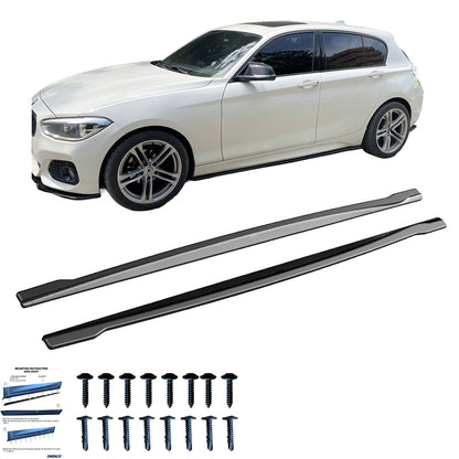 Seitenschweller passend für BMW 1er F20/F21 2011-2019 Version 2 Hochglanz Schwarz