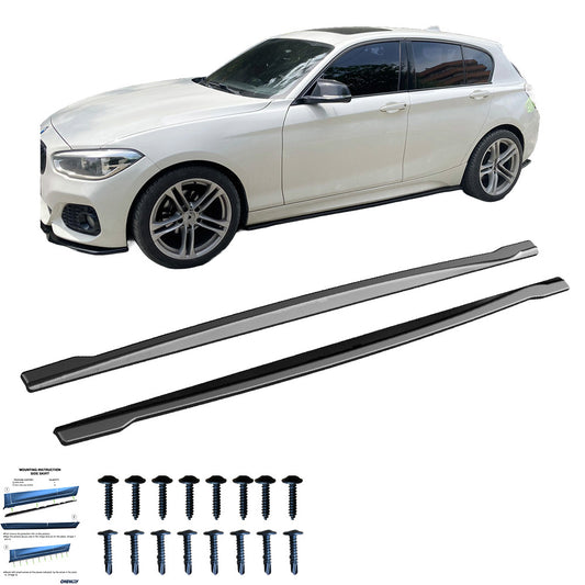 Seitenschweller passend für BMW 1er F20/F21 2011-2019 Version 2 Hochglanz Schwarz
