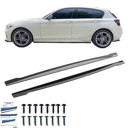 Seitenschweller passend für BMW 1er F20/F21 2011-2019 Version 2 Hochglanz Schwarz