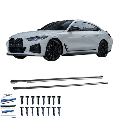 Seitenschweller Hochglanz Schwarz passend für BMW 4er G26 Grand Coupe M-Pack / M440i / i4 2020+ (2 Stück)