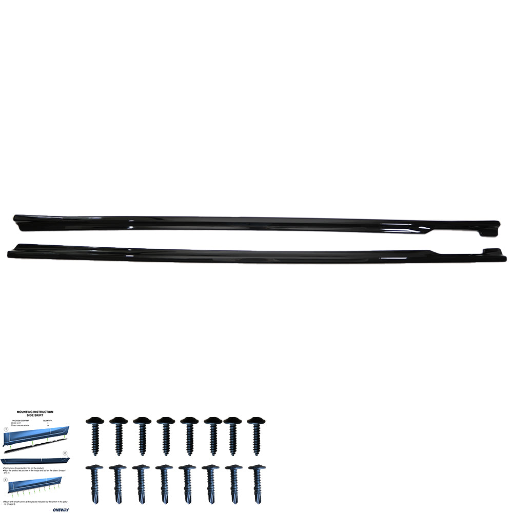 Seitenschweller Hochglanz Schwarz passend für BMW 4er G26 Grand Coupe M-Pack / M440i / i4 2020+ (2 Stück)
