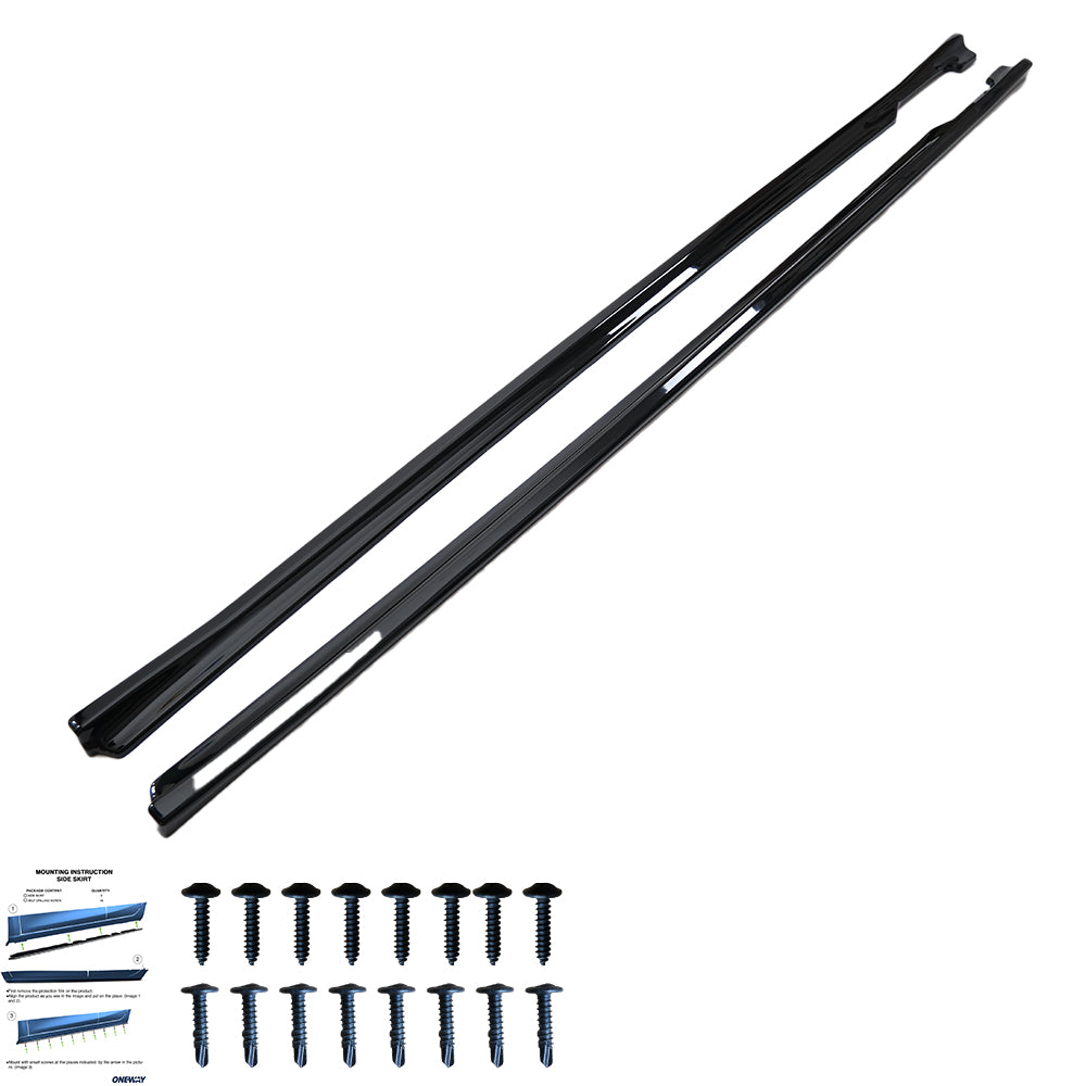 Seitenschweller Hochglanz Schwarz passend für BMW 4er G26 Grand Coupe M-Pack / M440i / i4 2020+ (2 Stück)