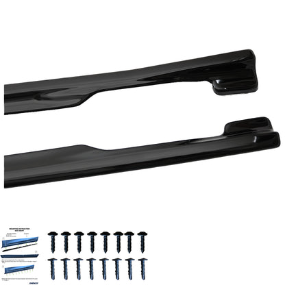 Seitenschweller Hochglanz Schwarz passend für BMW 4er G26 Grand Coupe M-Pack / M440i / i4 2020+ (2 Stück)