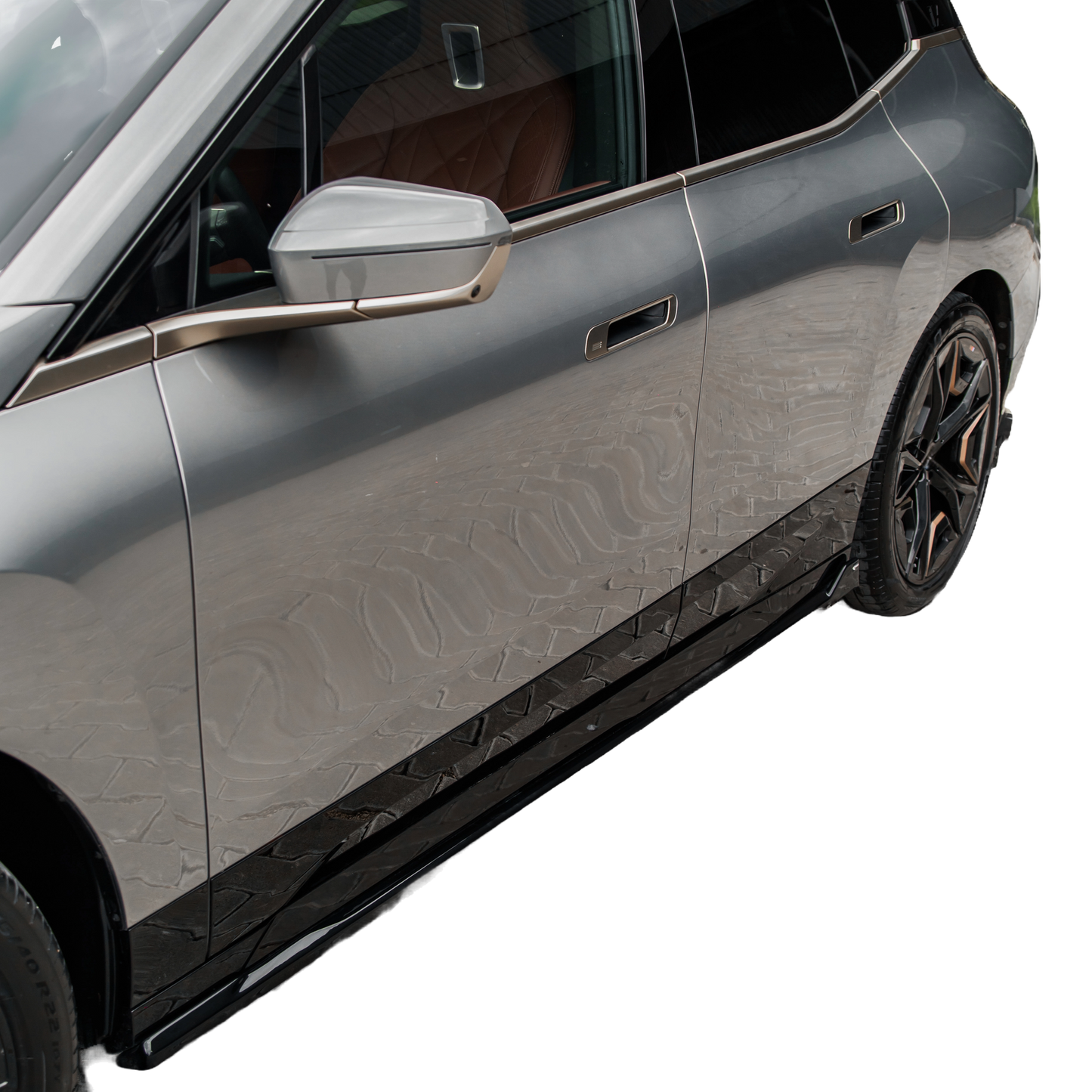 Seitenschweller Hochglanz Schwarz passend für BMW iX M-Pack i20 2021+