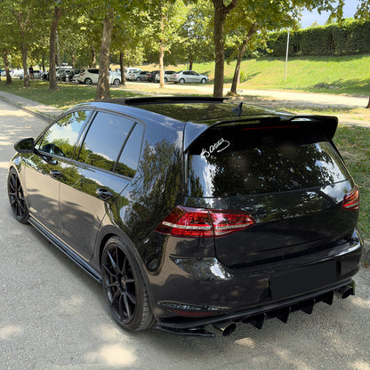 Seitenschweller passend für VW Golf Mk7 GTI 2013-2016 Hochglanz Schwarz