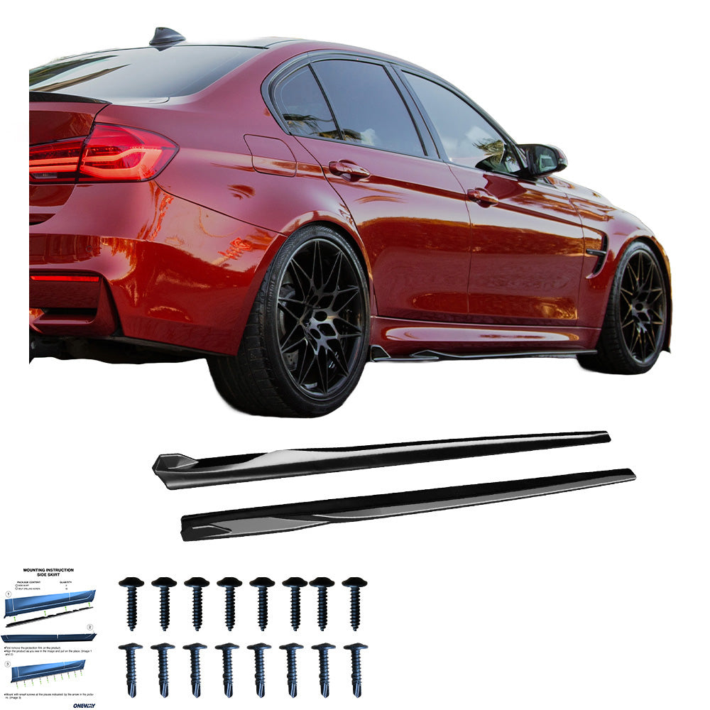 Seitenschweller passend für BMW M3 F80 2014-2018 Hochglanz Schwarz