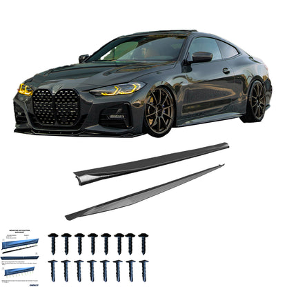 Seitenschweller passend für BMW 4er G22 M-Pack / M440i 2020+ Hochglanz Schwarz