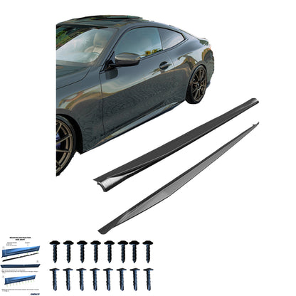 Seitenschweller passend für BMW 4er G22 M-Pack / M440i 2020+ Hochglanz Schwarz