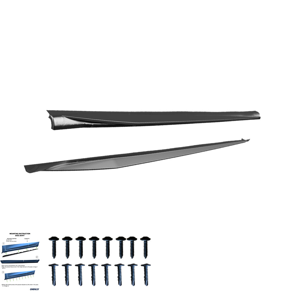 Seitenschweller passend für BMW 4er G22 M-Pack / M440i 2020+ Hochglanz Schwarz