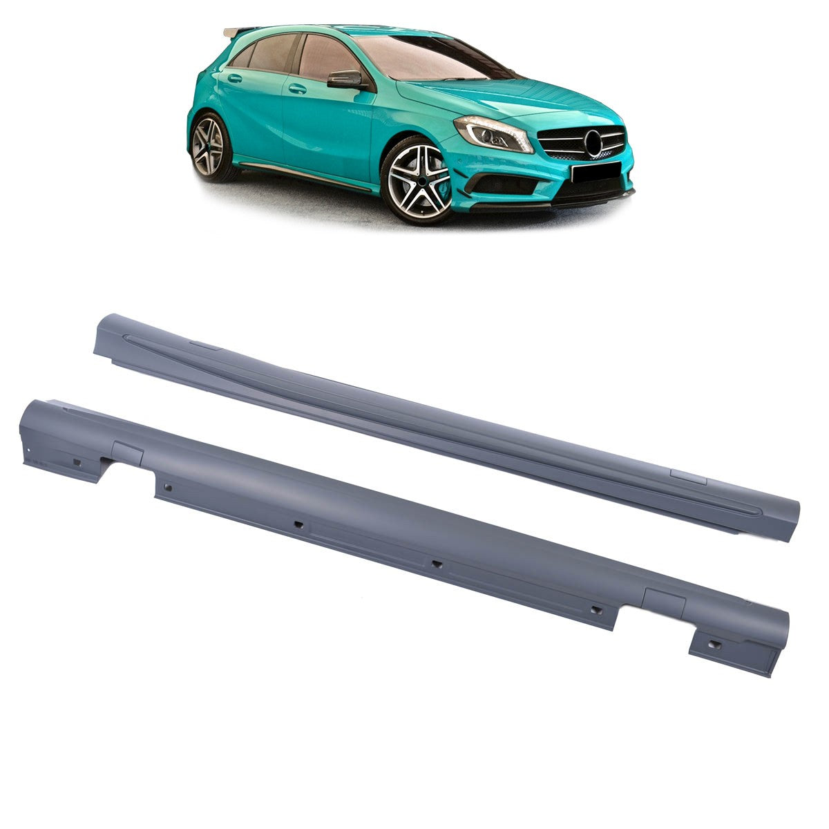 Seitenschweller Set PP Kunststoff passend für Mercedes A-Klasse W176 CLA 2012-2018