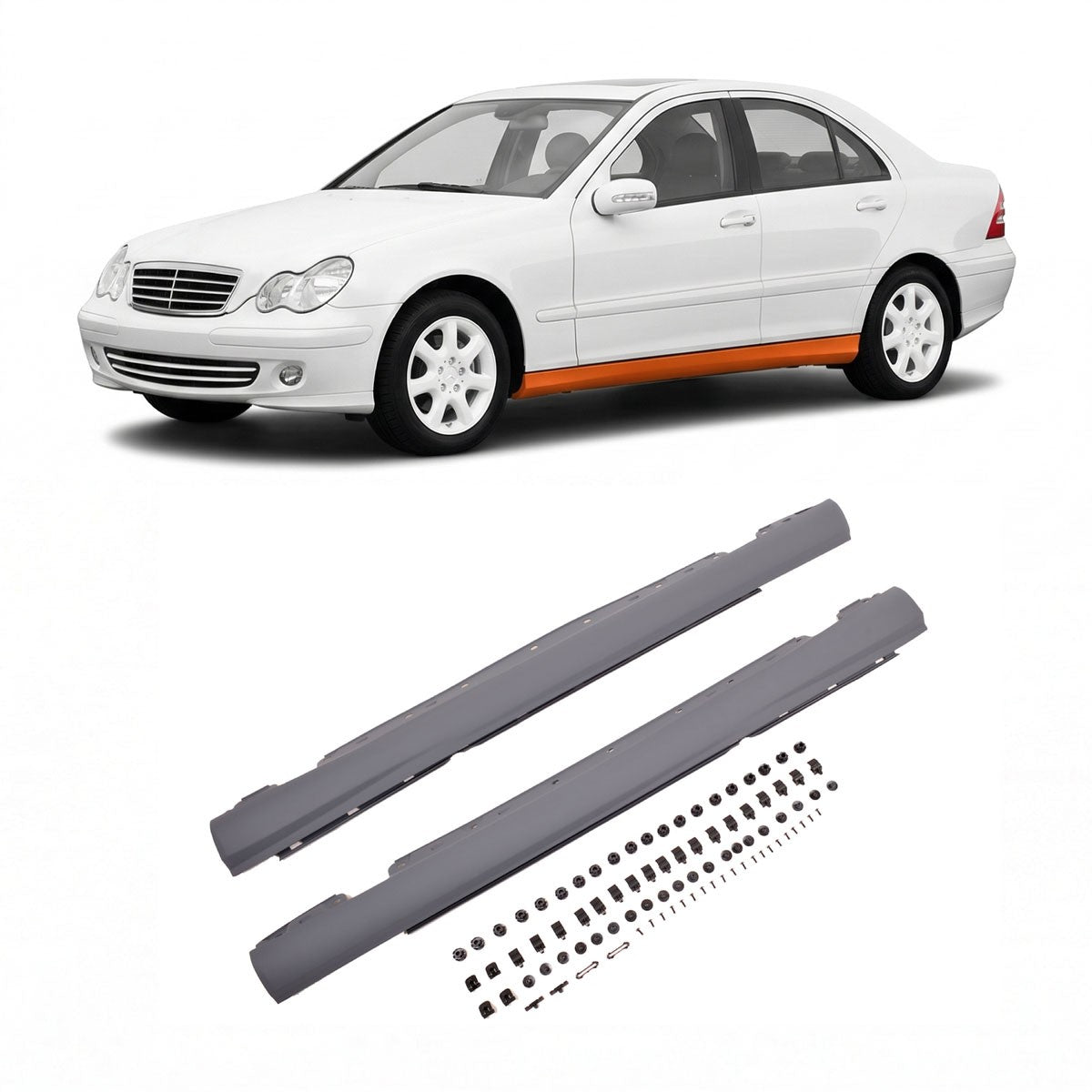 Seitenschweller Set passend für Mercedes C-Klasse W203 Limousine Kombi 2000-2007